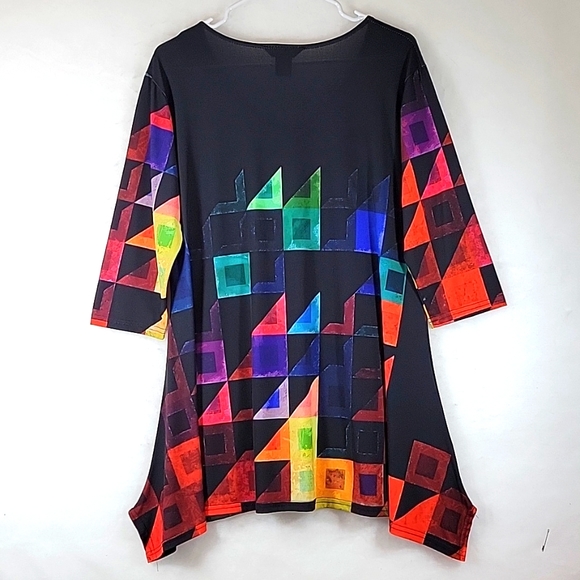 Valentina Signa Multi-colored Abstract Embellished Tunic Size M - Picture 7 of 7